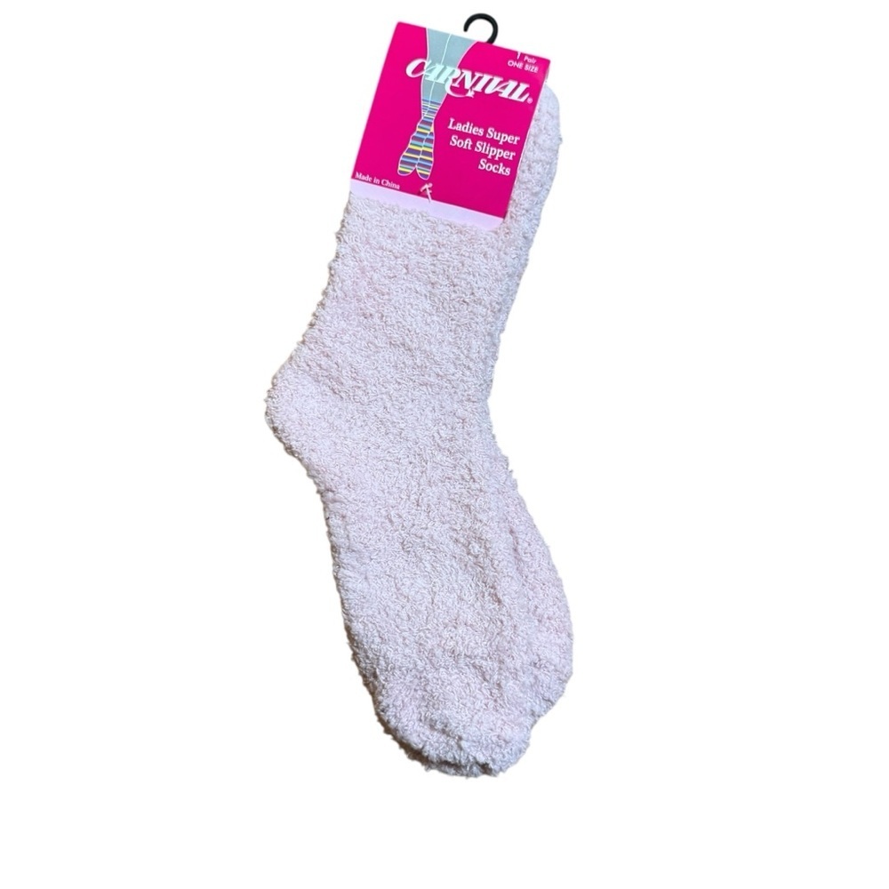 Carnival Girls Super Soft Slipper Socks Blush Pink Cozy Plush